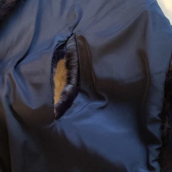 East side West side dark blue navy scarf - Picture 7 of 7